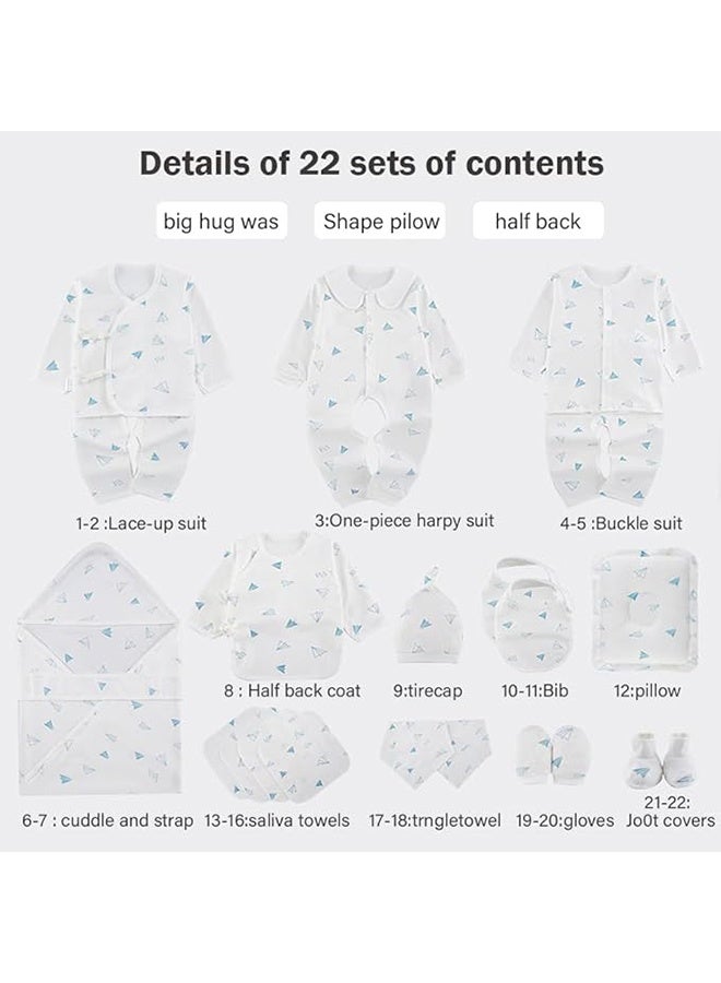 MIXDE 22pcs Newborn Baby Gifts Set Newborn Gifts Set Baby Girl Boys Gifts Premium Cotton Baby Clothes Accessories Set Fits Newborn To 3 Months - Image 2